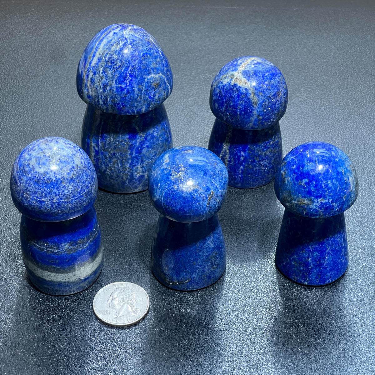 Blue Lapis Lazuli Mushroom Carving - image 2
