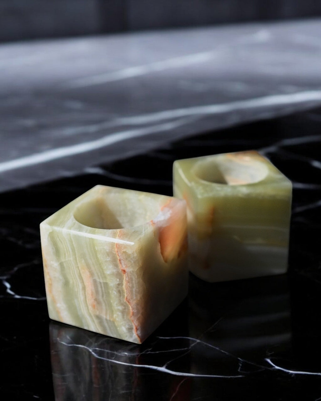 Green Onyx Candle Holder - image 3