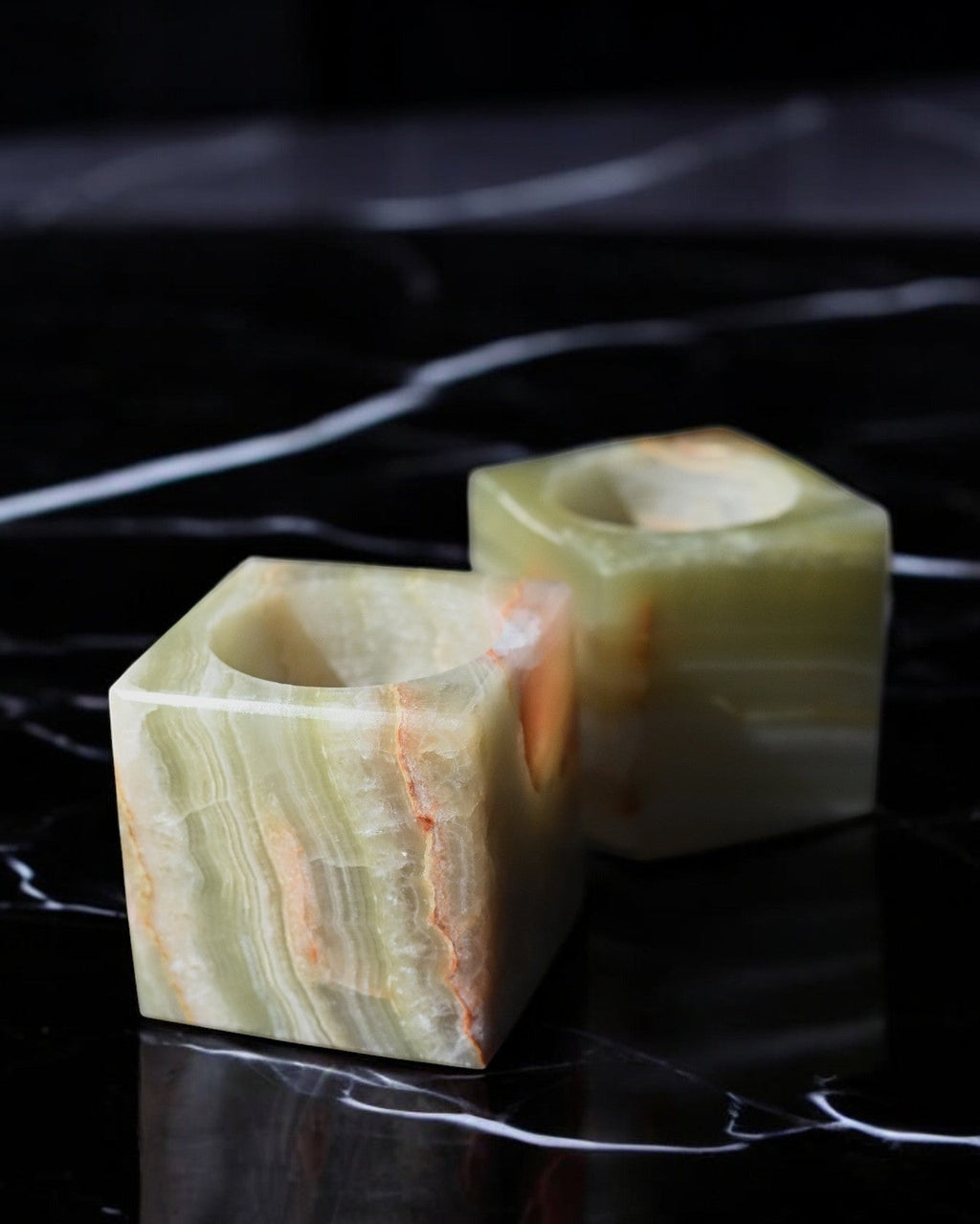 Green Onyx Candle Holder - image 4