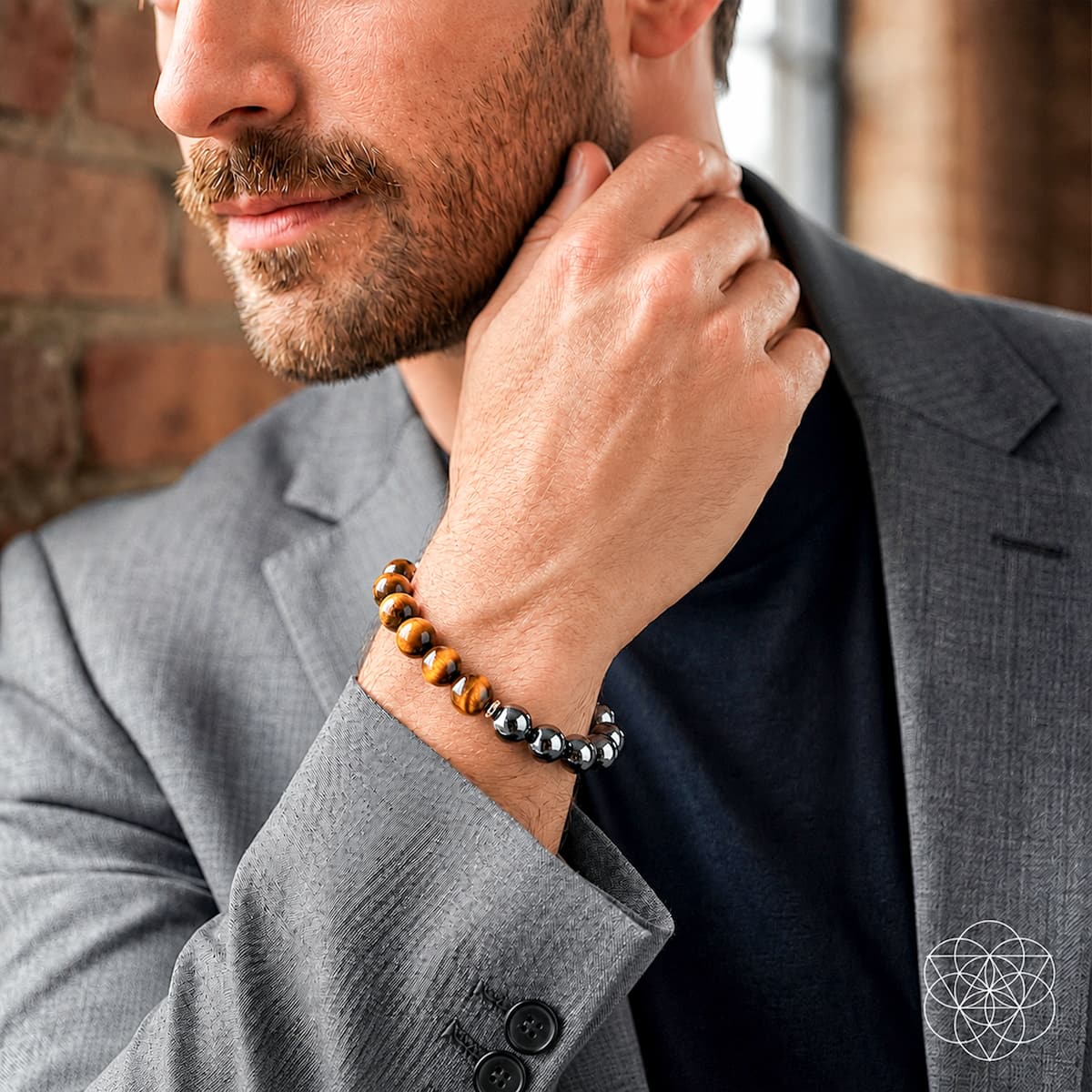 Triple Stone Stack Bracelet – Bold Stone Trio - image 6