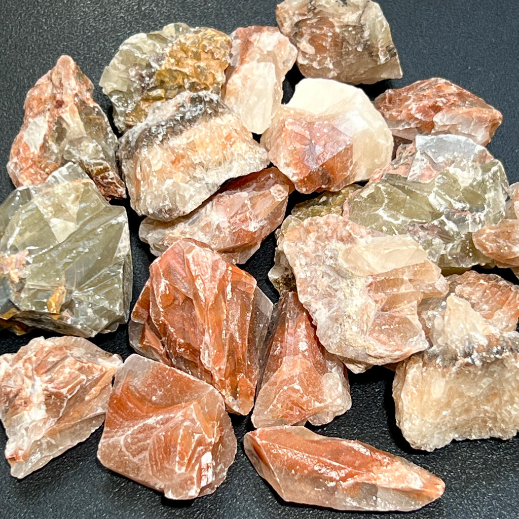 Red Green Calcite Crystal Rough Raw Stones