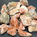 Red Green Calcite Crystal Rough Raw Stones