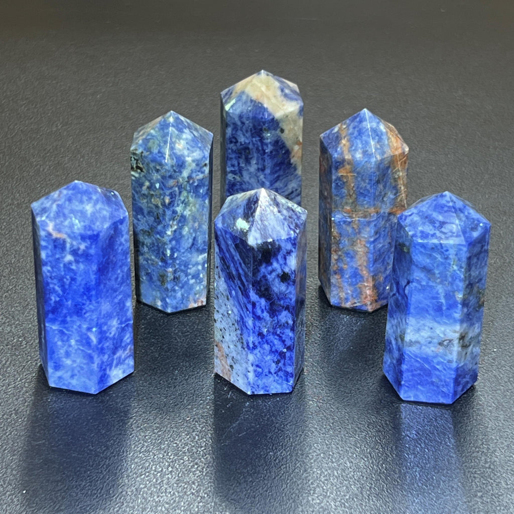 Blue Sodalite Crystal Point Tower Obelisk Carving - image 4