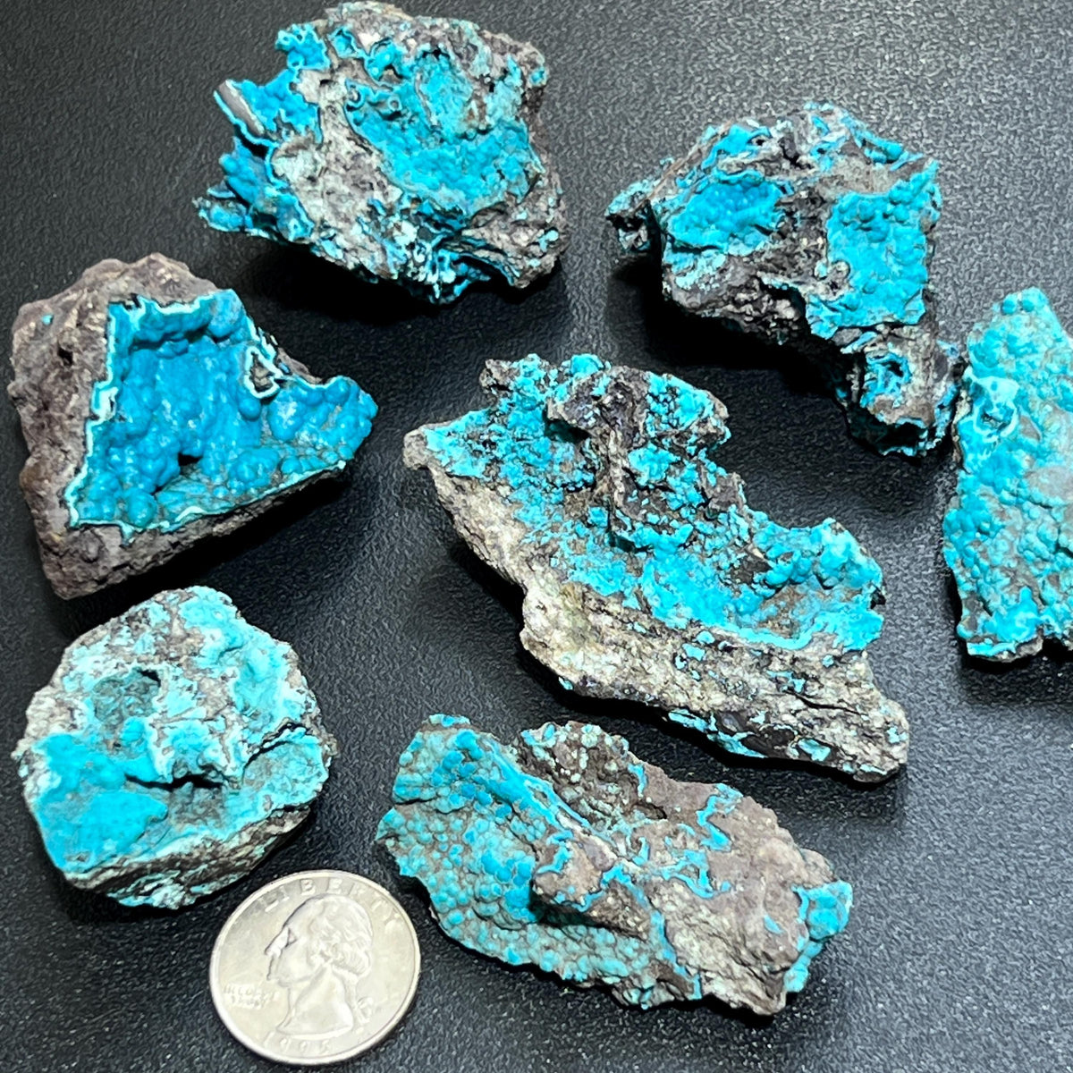 Chrysocolla Crystal Clusters Rough Raw Specimens From Peru - image 2