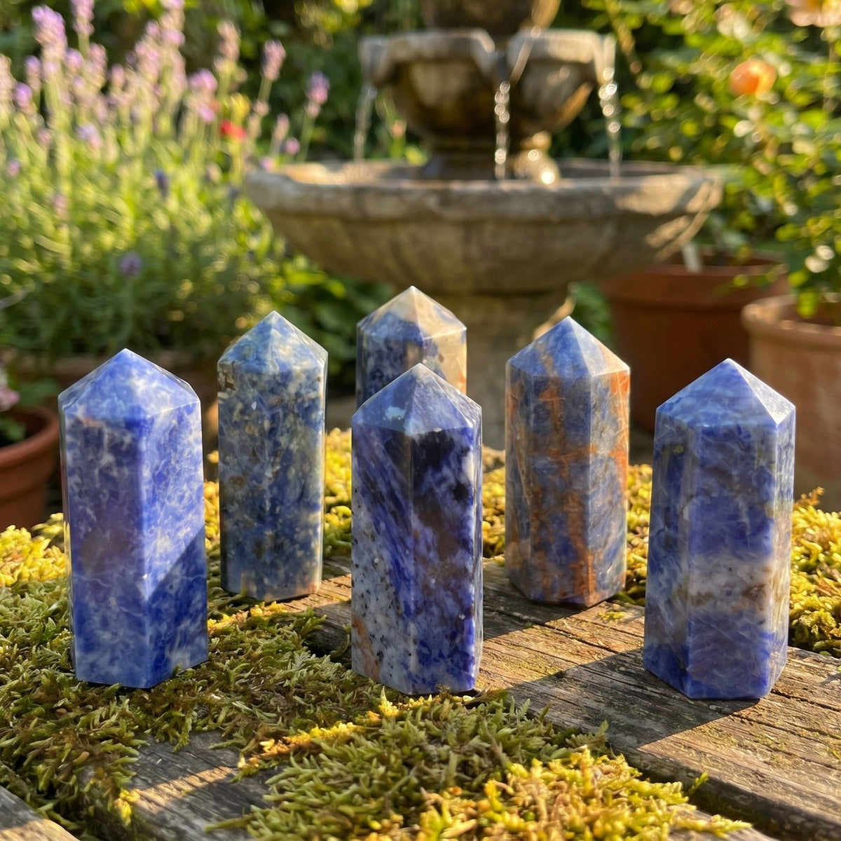 Blue Sodalite Crystal Point Tower Obelisk Carving - image 6