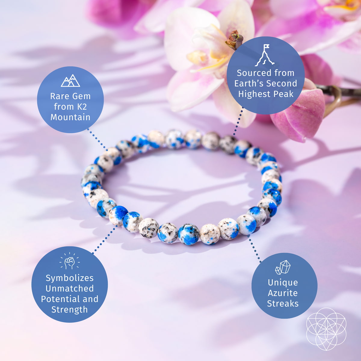Rare K2 Stone Bracelet of Spiritual Adventure | 6mm - image 4