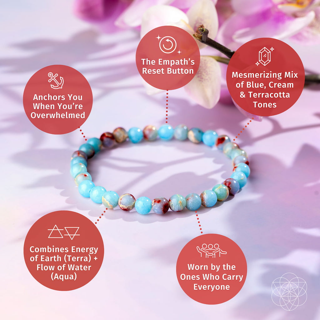 Empath’s Shield – Aqua Terra Jasper Bracelet | 6mm - image 4