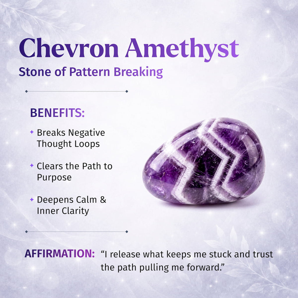 Chevron Amethyst Point – Violet & White Banded Crystal - image 3