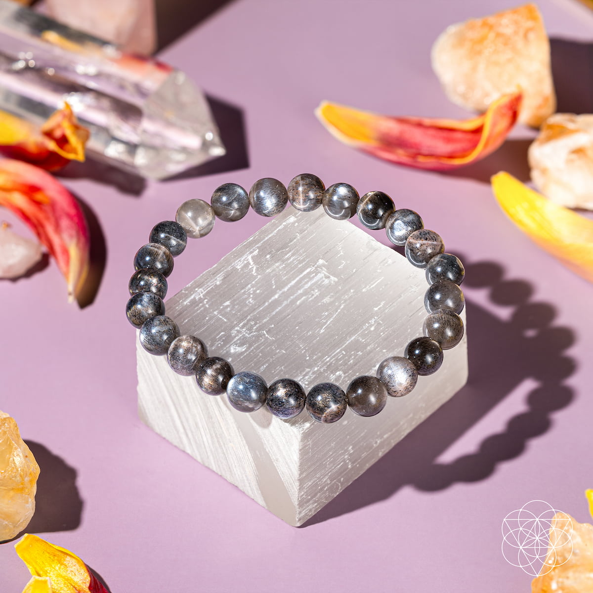 The Empath’s Cord Cutter – Black Moonstone Bracelet - image 4