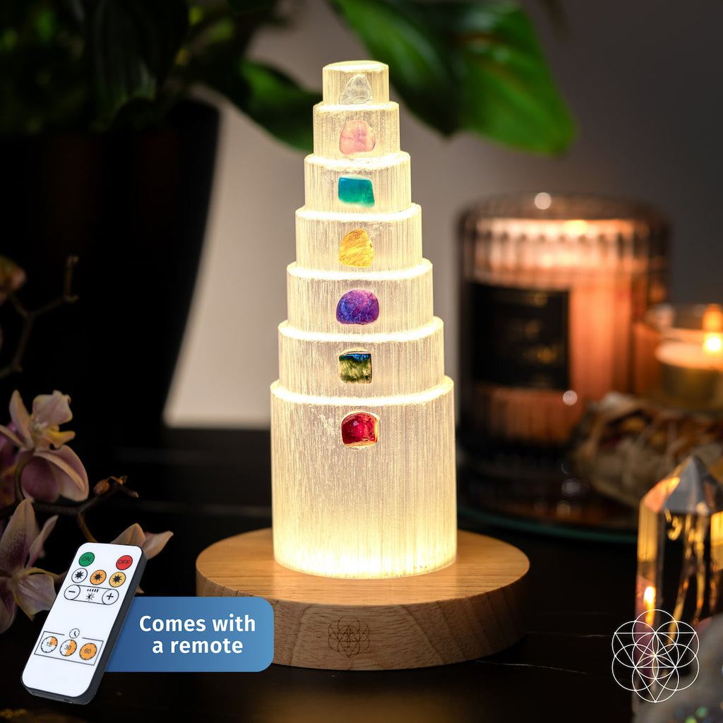 The Seven Stone Glow Lamp – 7-Crystal Statement Lamp