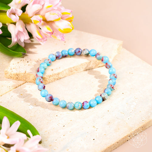 Aqua Terra Jasper Bead Bracelet | 6mm