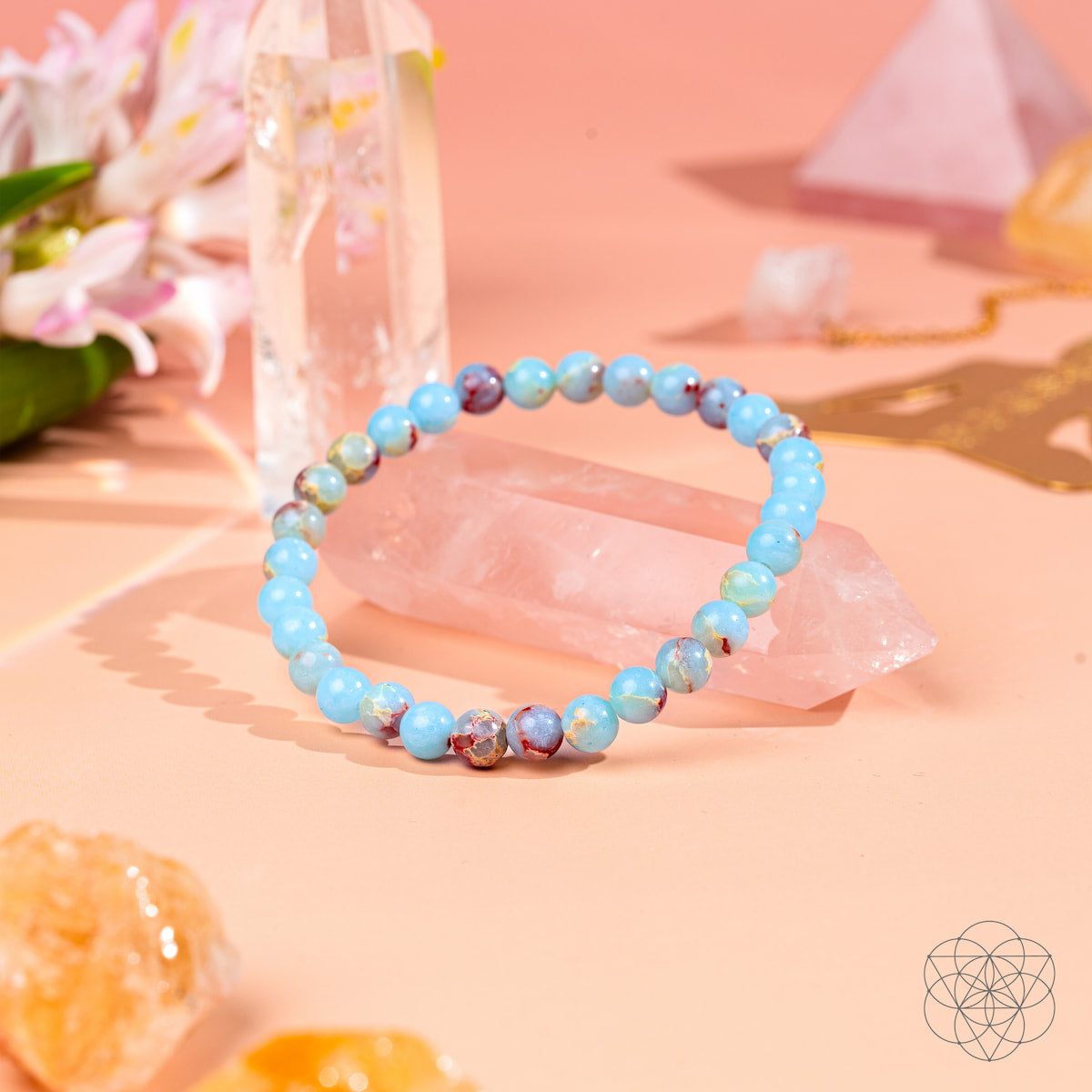 Empath’s Shield – Aqua Terra Jasper Bracelet | 6mm - image 5