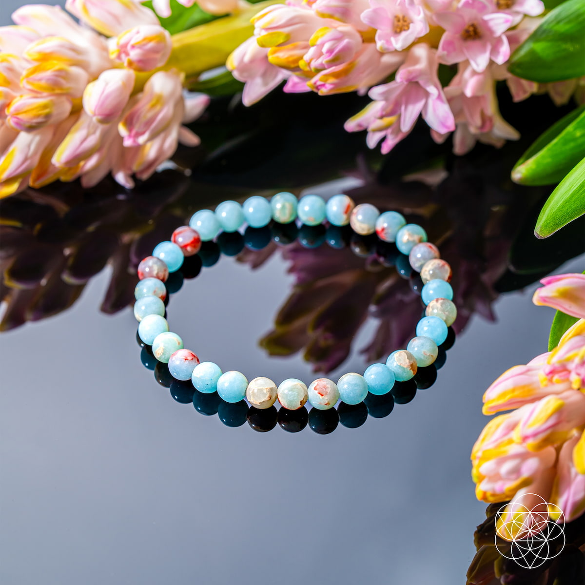 Empath’s Shield – Aqua Terra Jasper Bracelet | 6mm - image 6
