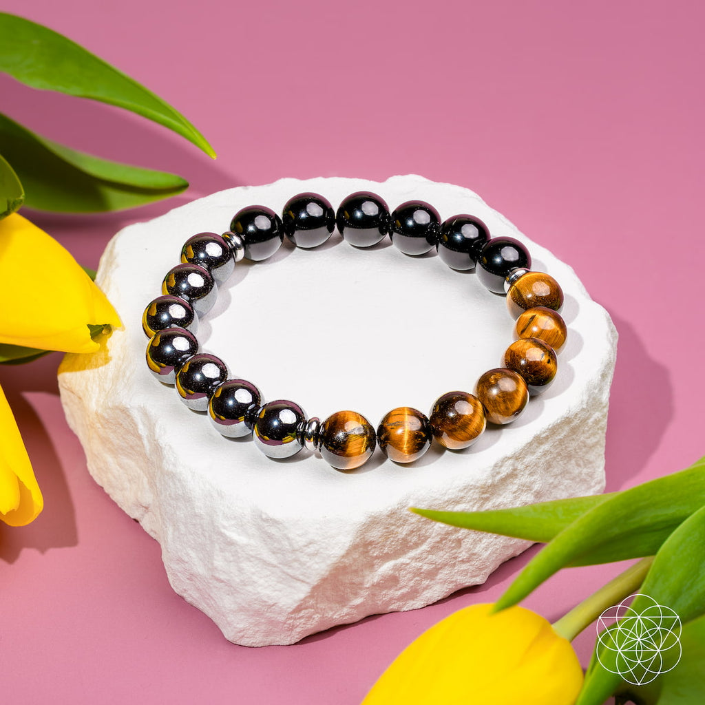 Triple Stone Stack Bracelet – Bold Stone Trio
