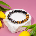 Triple Stone Stack Bracelet – Bold Stone Trio