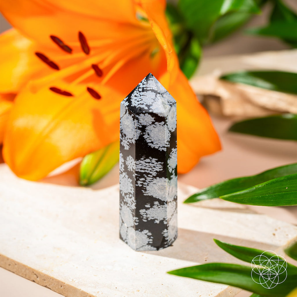 Snowfall Statement – Snowflake Obsidian Point - image 2