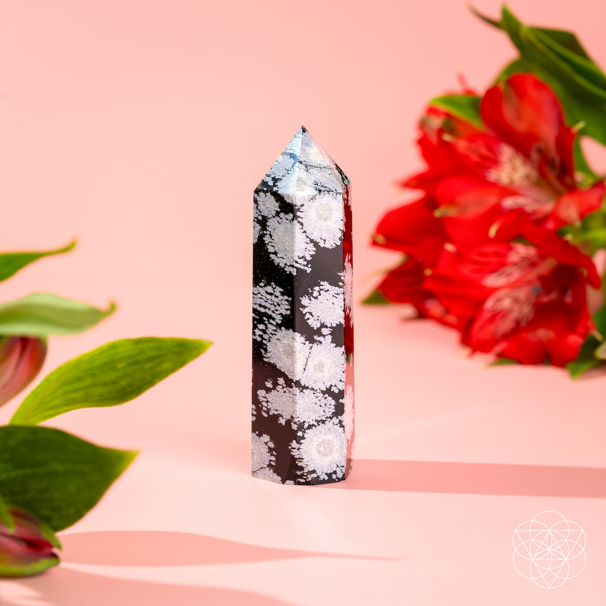 Spiritual Bodyguard - Snowflake Obsidian Point - image 5