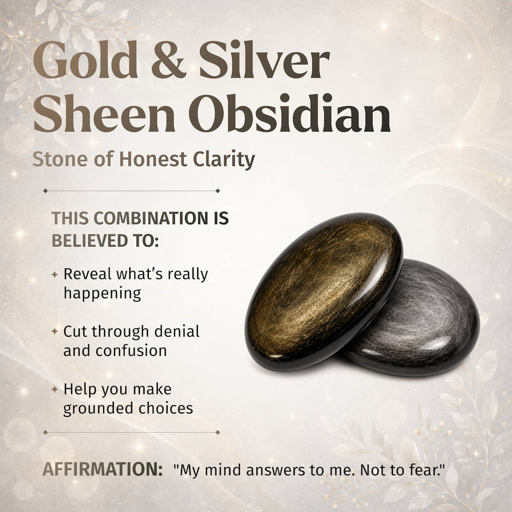 Gold & Silver Sheen Obsidian Points - image 3