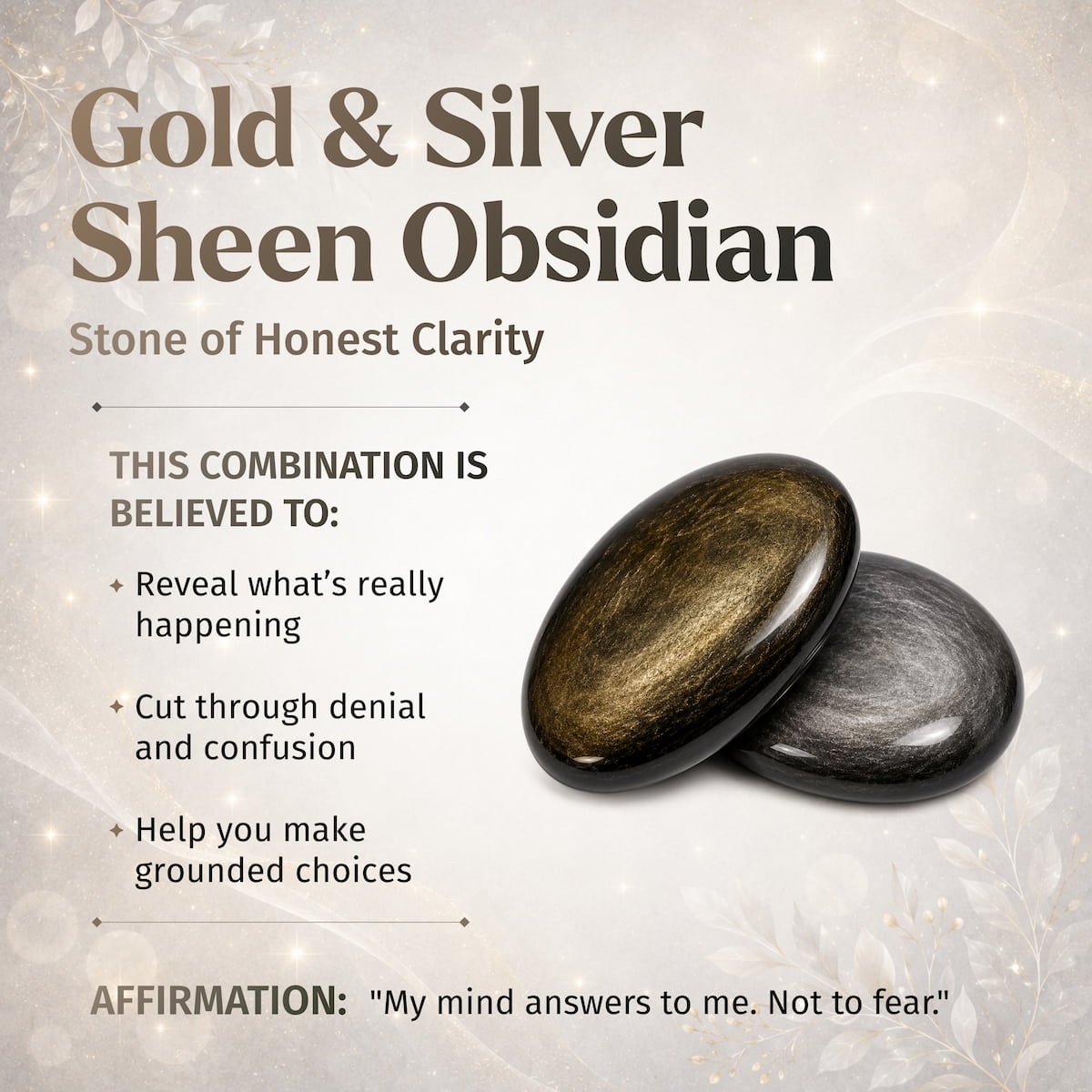 The Upper Hand – Gold & Silver Sheen Obsidian Points - image 3
