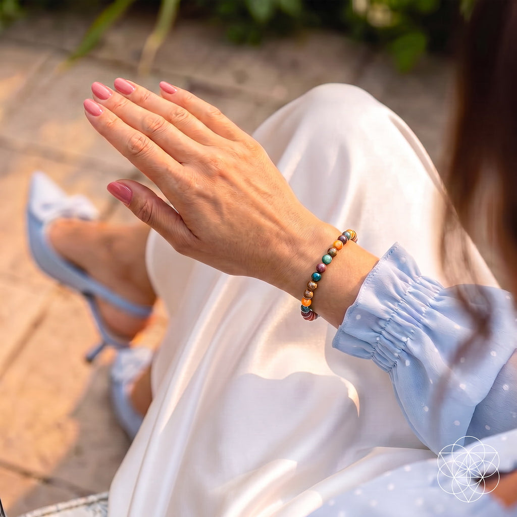 Quiet My Mind – Ocean Jasper Bracelet | 6mm - image 7