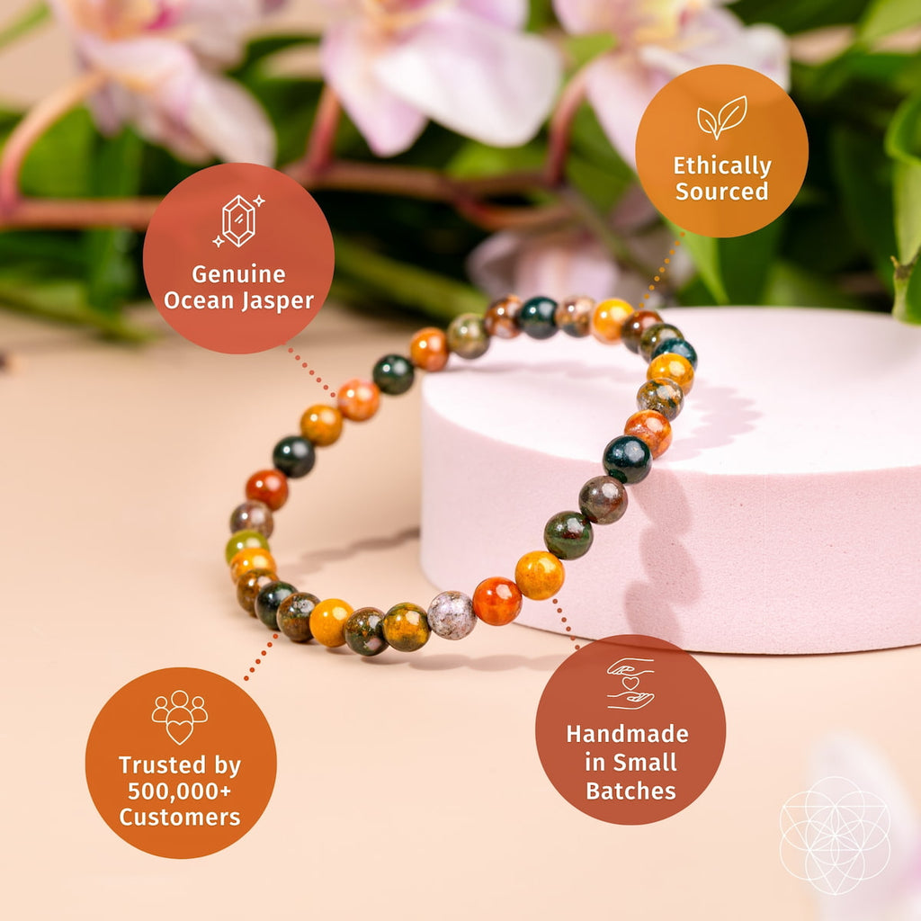 Quiet My Mind – Ocean Jasper Bracelet | 6mm - image 8