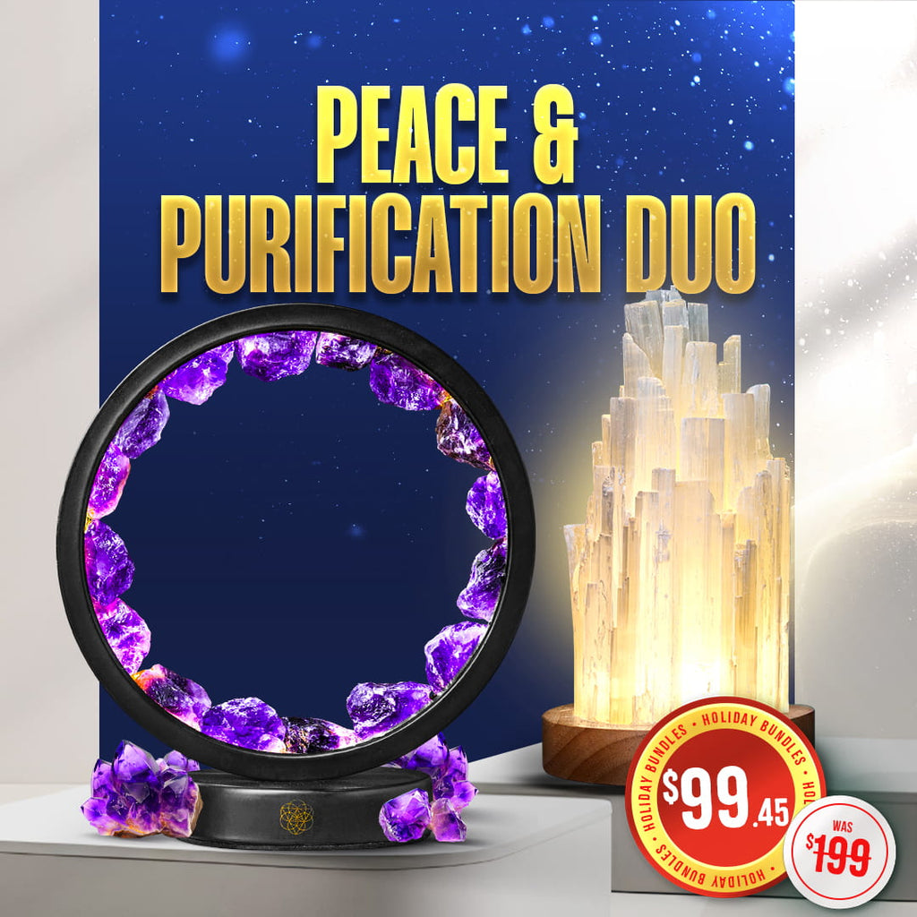 Glow Duo – Amethyst & Selenite Lamps