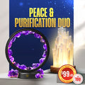 Glow Duo – Amethyst & Selenite Lamps