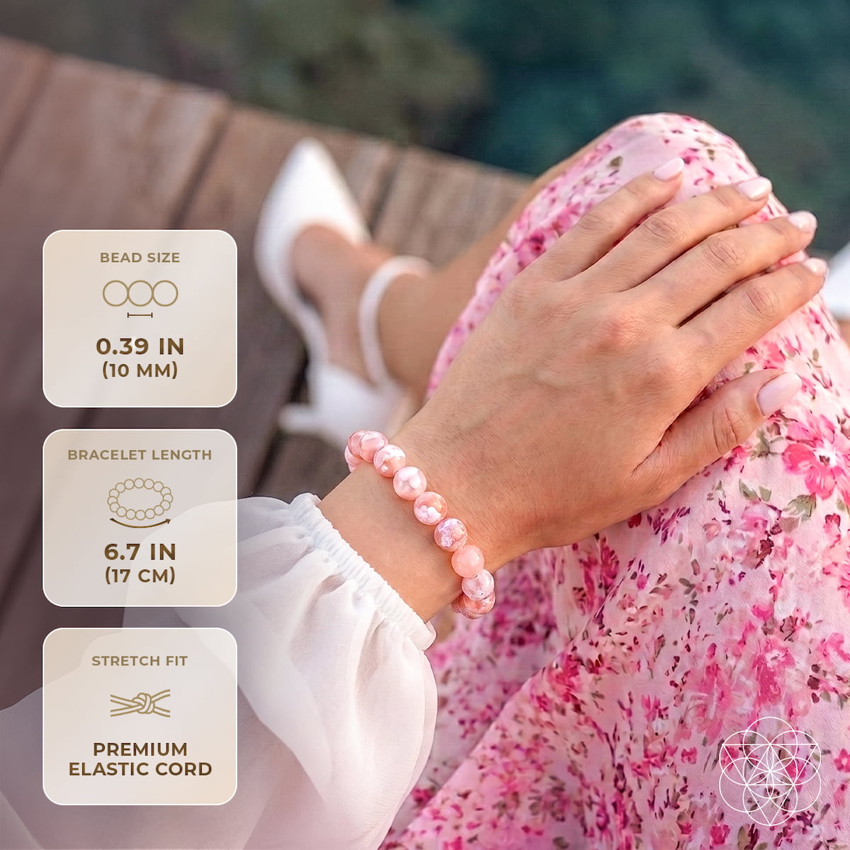 The Woman You’re Becoming - Sakura Flower Agate Bracelet - image 2