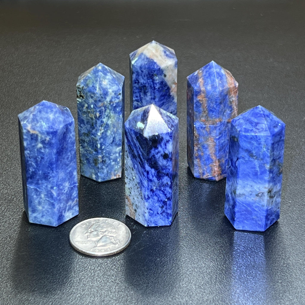 Blue Sodalite Crystal Point Tower Obelisk Carving - image 2