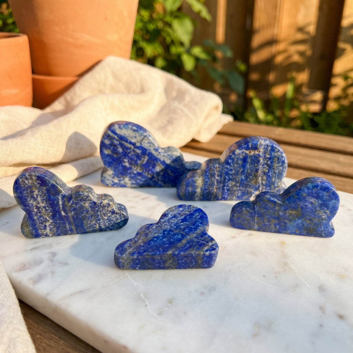 Lapis Lazuli Cloud Shape Carving (Mixed Sizes) - image 5