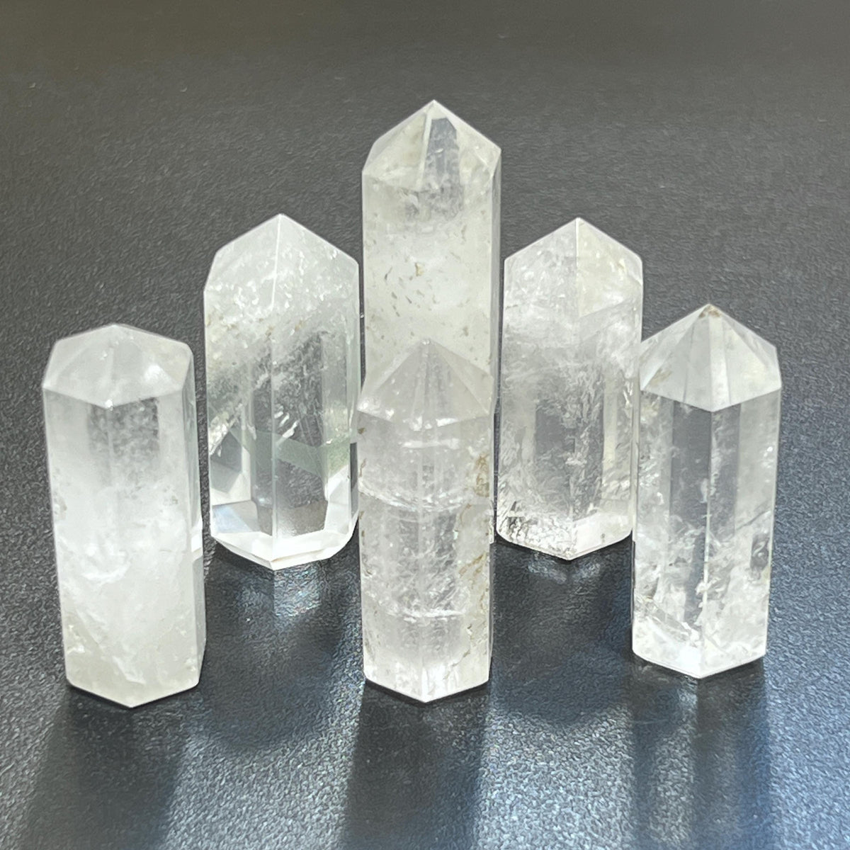 Clear Quartz Crystal Point Tower Obelisk Carving