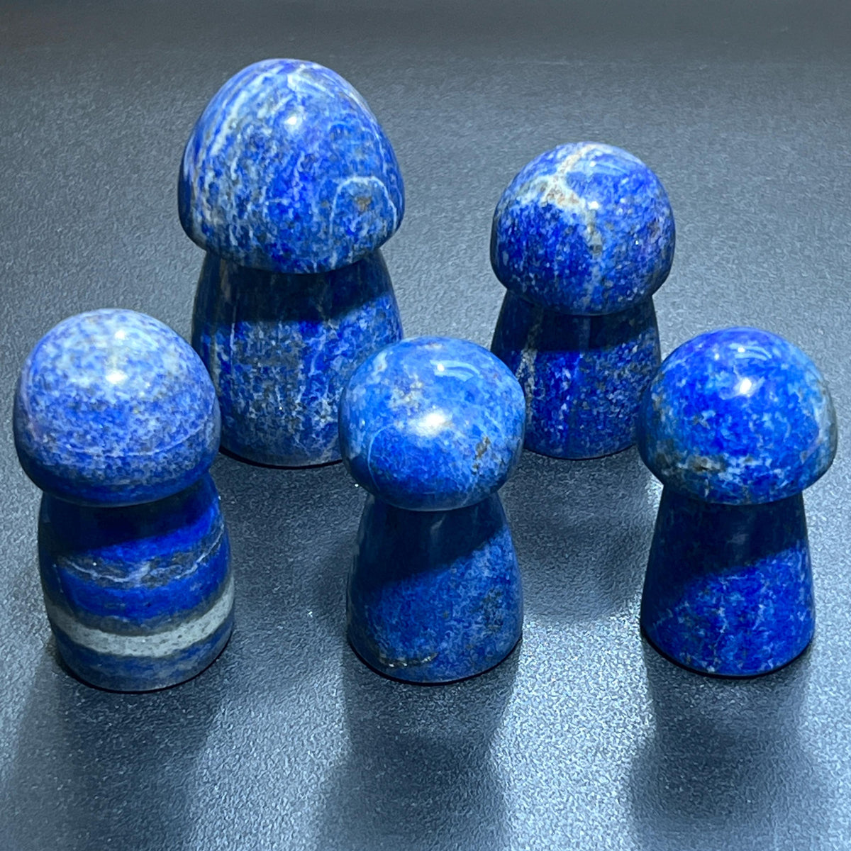 Blue Lapis Lazuli Mushroom Carving - image 4