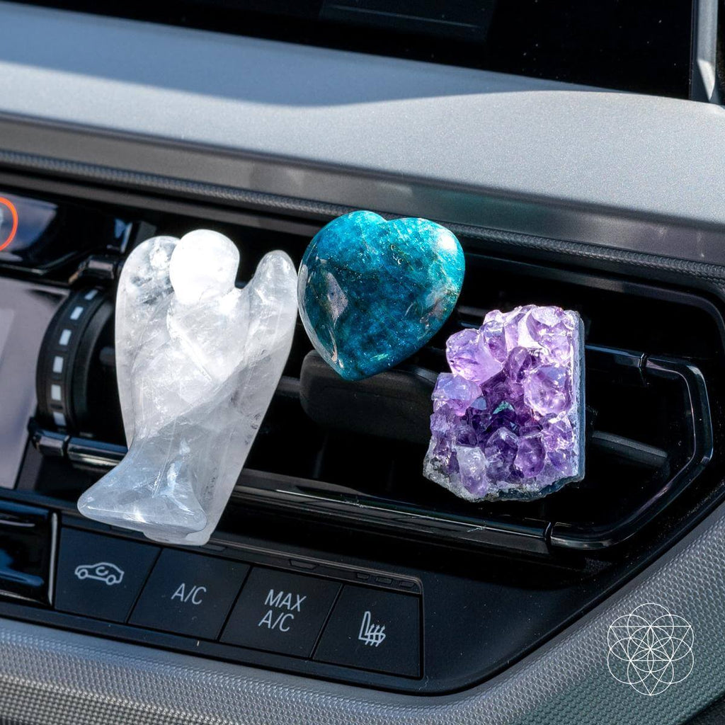 Car Crystals Set – Clear Quartz Angel, Amethyst & Apatite - image 2