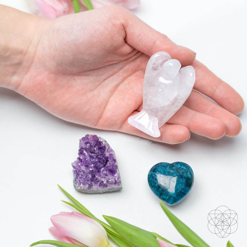 Car Crystals Set – Clear Quartz Angel, Amethyst & Apatite - image 3