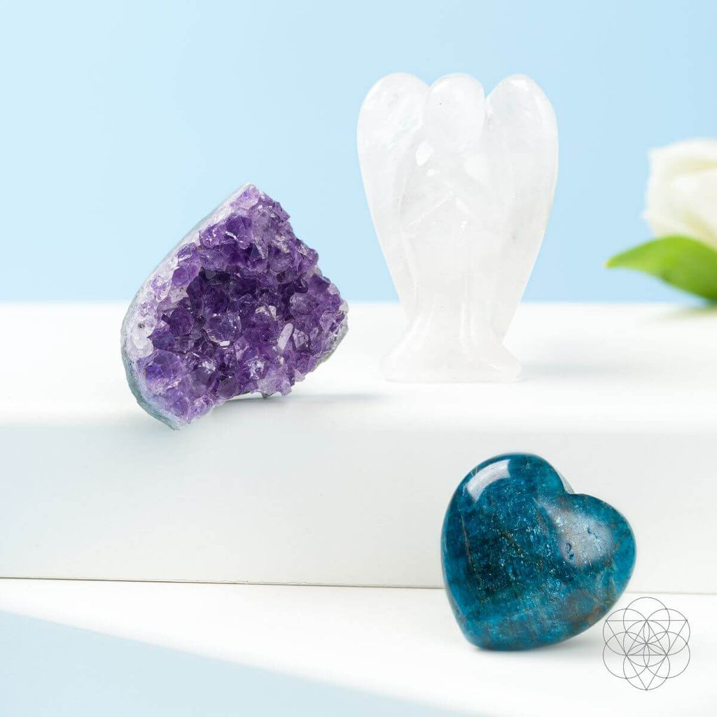 Car Crystals Set – Clear Quartz Angel, Amethyst & Apatite - image 5