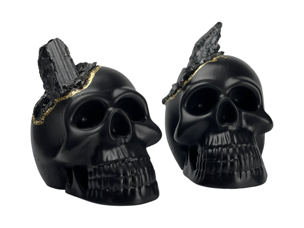 Black Tourmaline Skull Head (black) - image 6