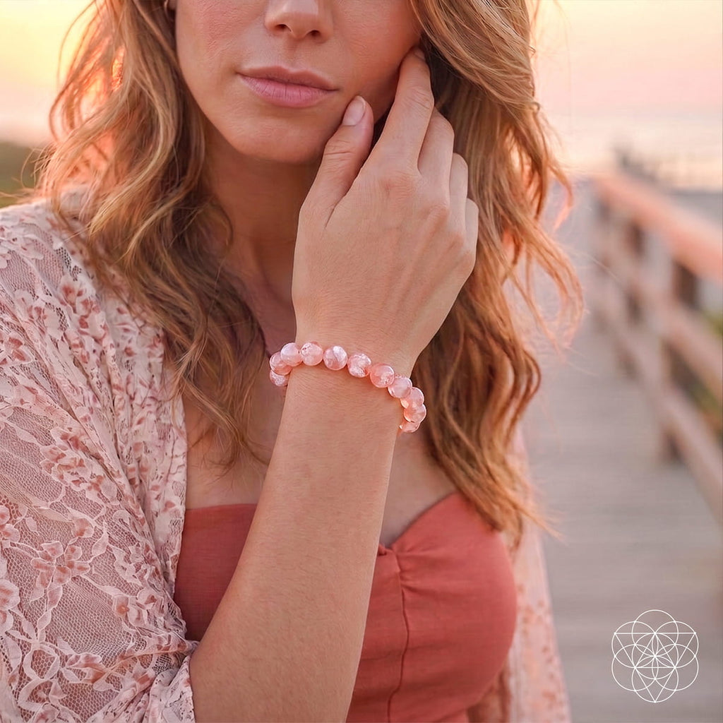 The Woman You’re Becoming - Sakura Flower Agate Bracelet - image 6