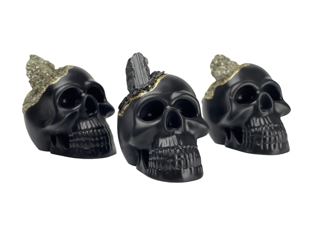 Black Tourmaline Skull Head (black) - image 8