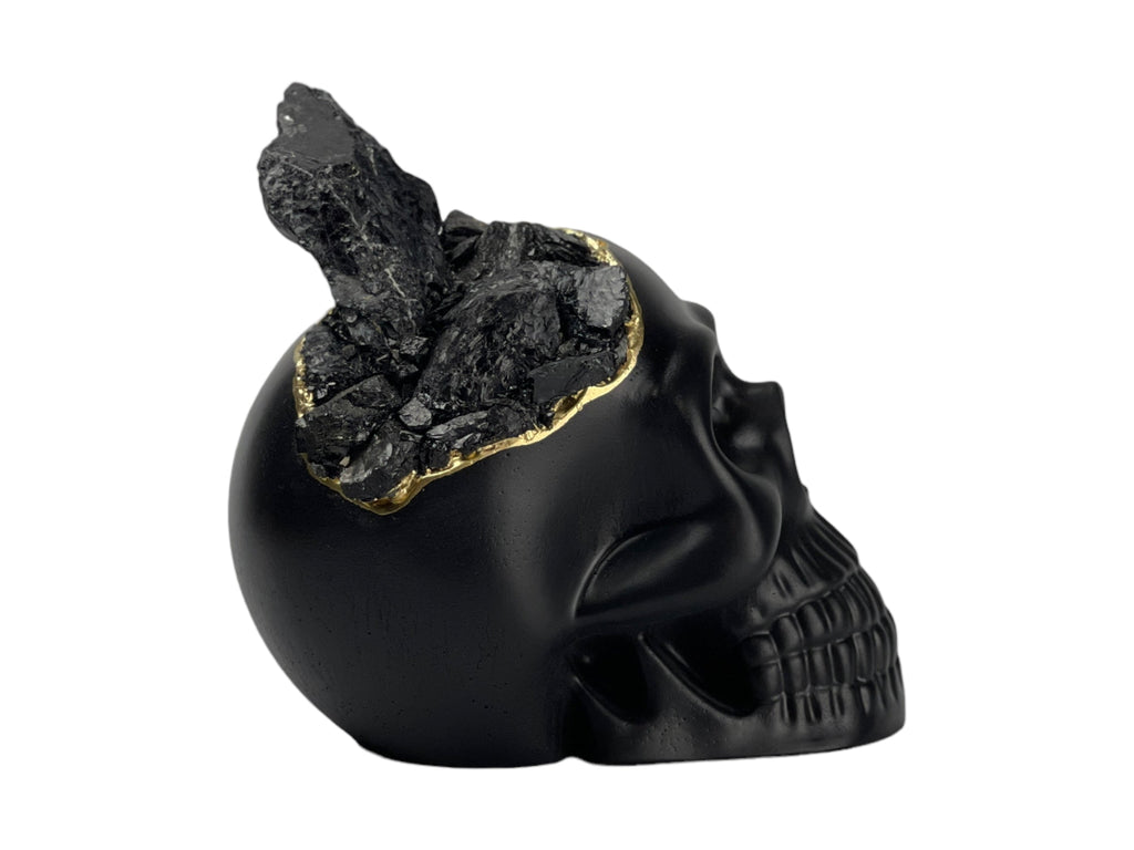 Black Tourmaline Skull Head (black) - image 2