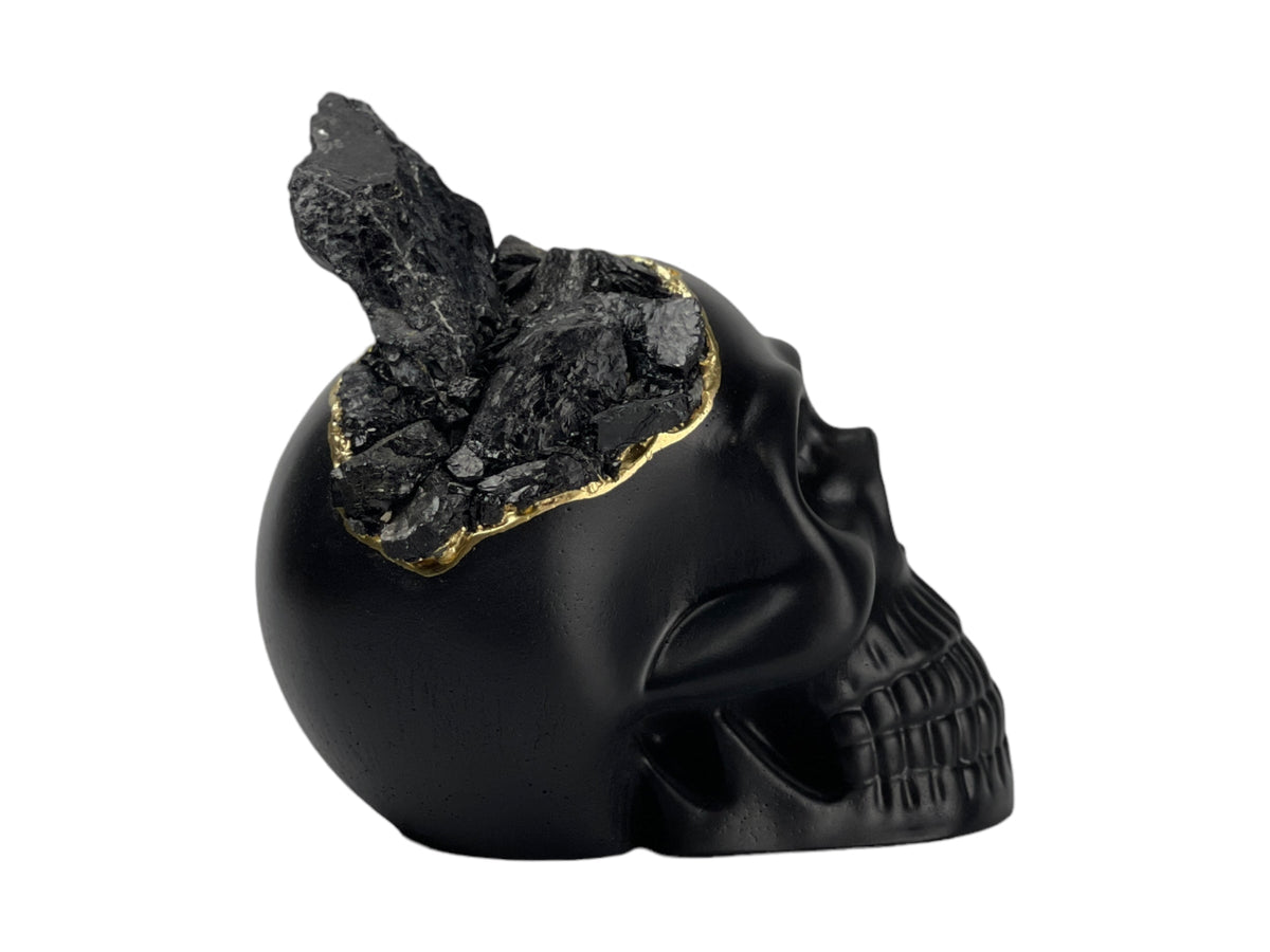 Black Tourmaline Skull Head (black) - image 2