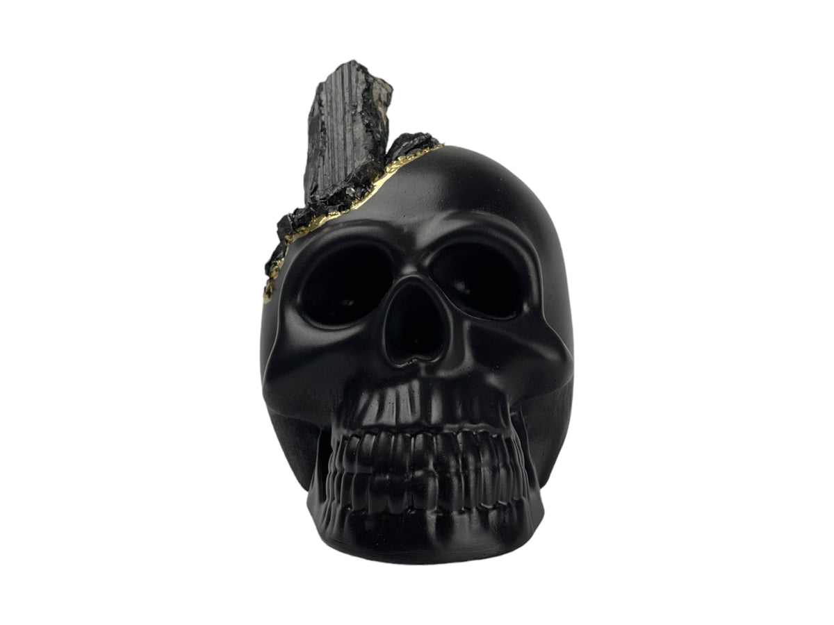 Black Tourmaline Skull Head (black) - image 3
