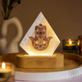 Selenite Hamsa Hand Mood Lamp