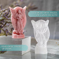 Crystal Angel Carving – Clear Quartz or Pink Opal