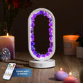 Amethyst ring lamp – purple crystal halo glow