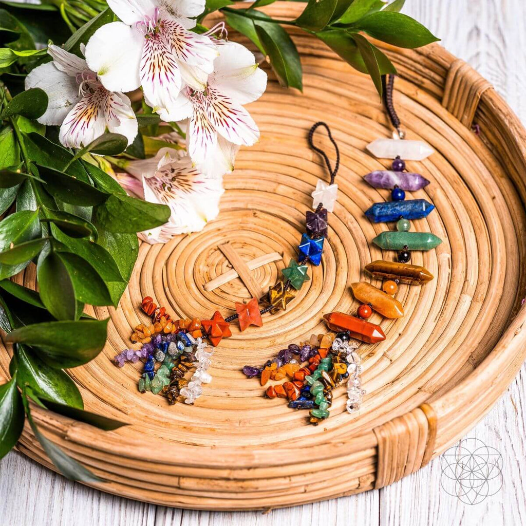 Rainbow Gemstone Tassels – Merkaba or Prism - image 4