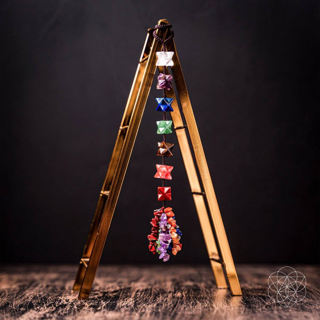 Rainbow Gemstone Tassels – Merkaba or Prism - image 6