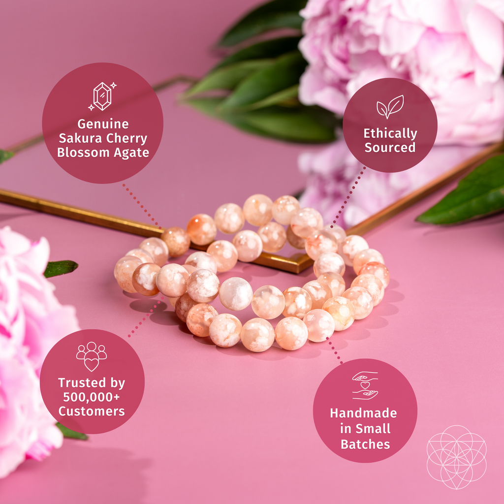 The Woman You’re Becoming - Sakura Flower Agate Bracelet - image 8