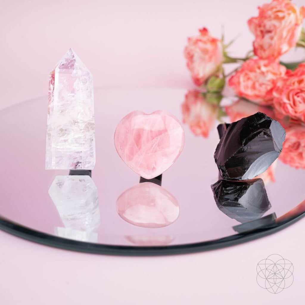 Car Crystal Kit – Rose Quartz, Black Obsidian & Clear Quartz - image 3
