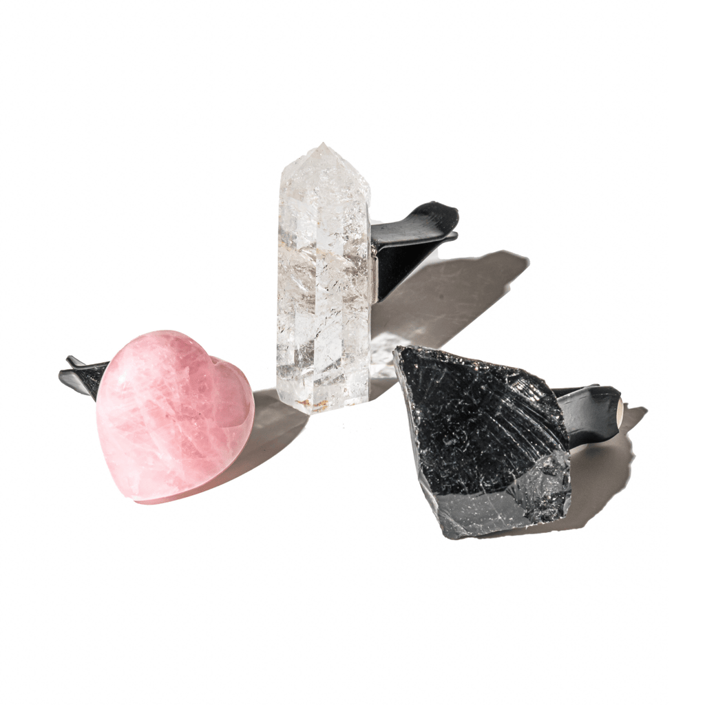 Car Crystal Kit – Rose Quartz, Black Obsidian & Clear Quartz - image 4