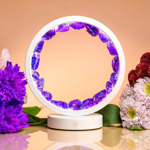 Amethyst Halo Lamp – Purple Crystal Glow